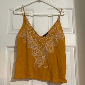Embroidered cropped cami